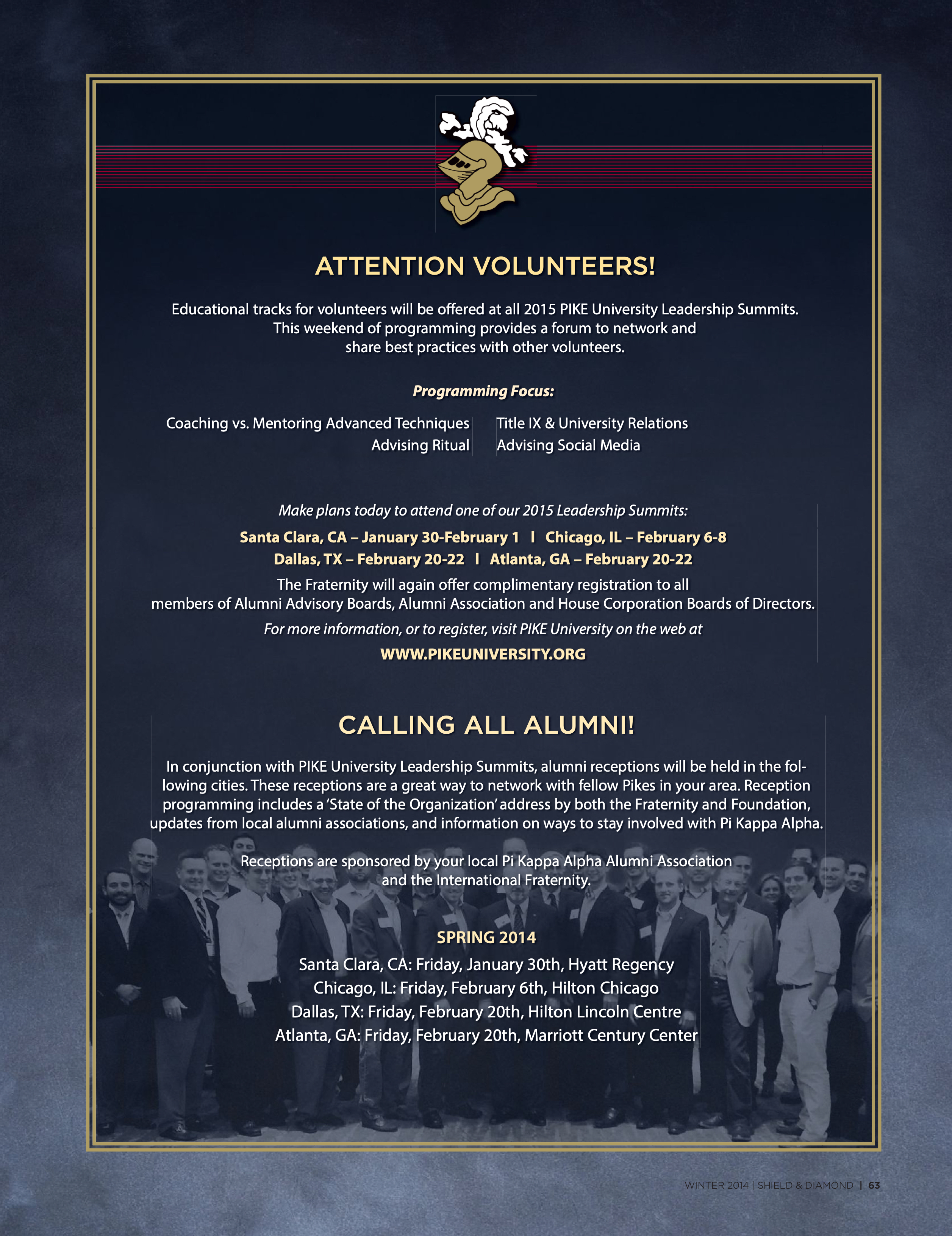 Attention Volunteers!, Winter 2014